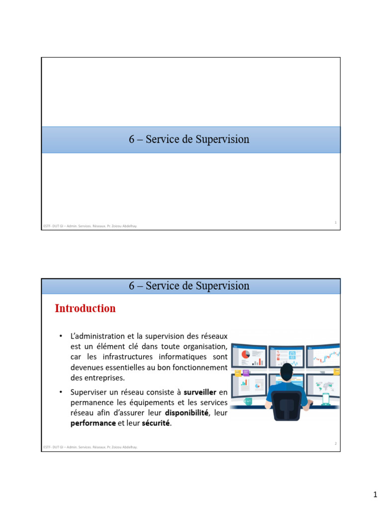 Supervision des Réseaux Informatiques | PDF | Serveur (Informatique ...