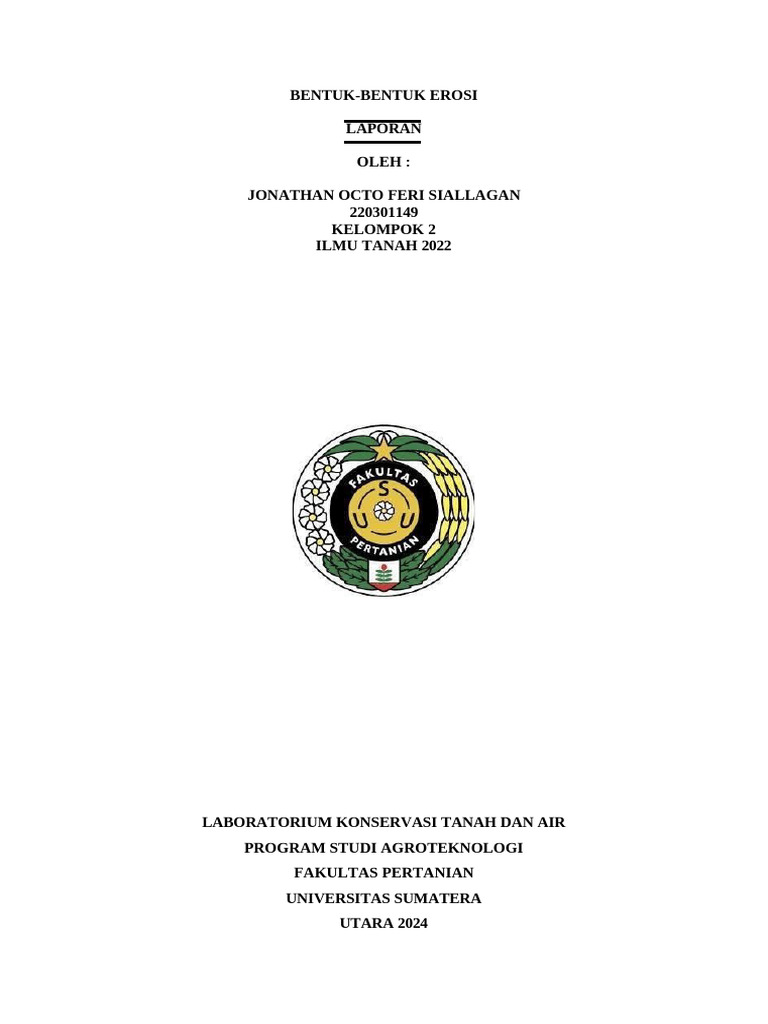 Bentuk Erosi dan Metode Pengendaliannya | PDF