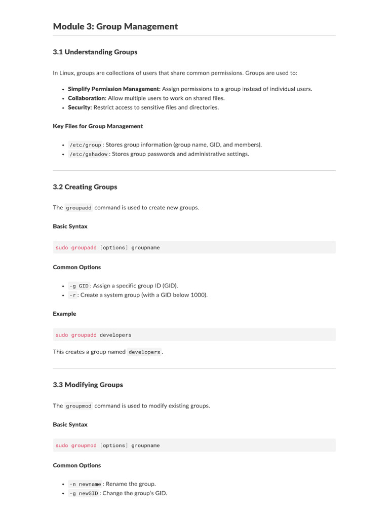 2 - Group Management | PDF