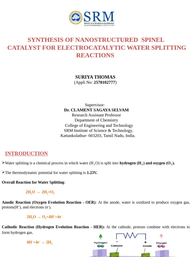 Spinel Catalyst for Water Splitting | PDF | Redox | Catalysis