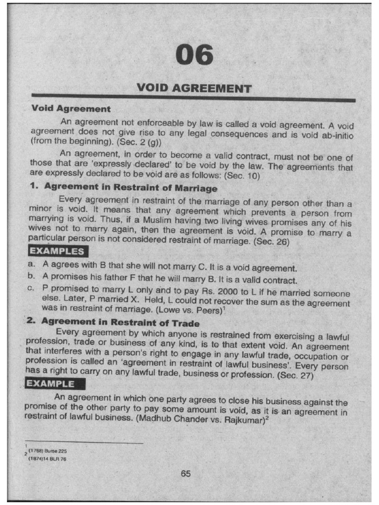 CH 6 Void Agreement | PDF