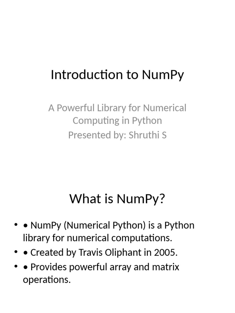 NumPy: Essential Python Library for Data Science | PDF | Applied ...