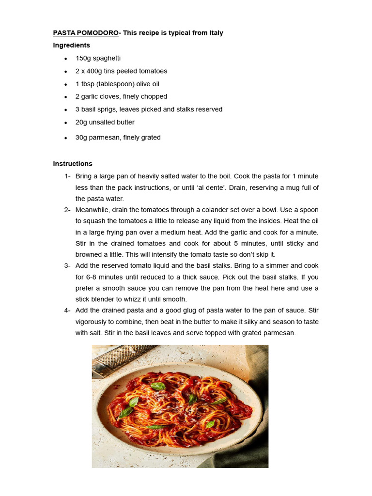 Recipe 1 | PDF