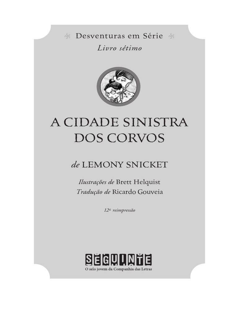 A Cidade Sinistra dos Corvos | PDF | Série literária infantis | Lemony ...