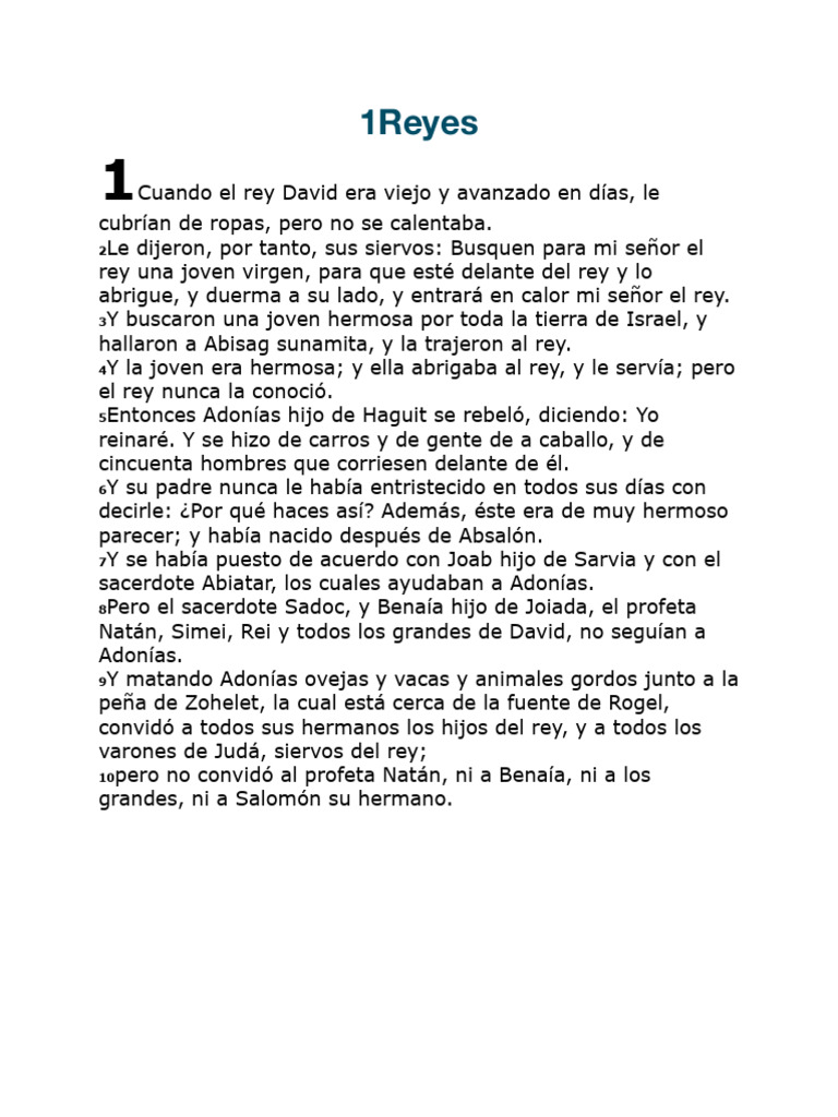 Relatos de Reyes y Profetas en Israel | PDF | Libro de trabajo | David