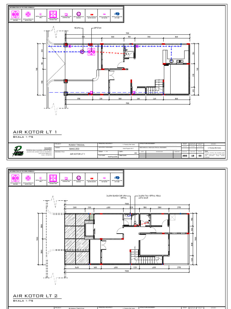 Plumbing and Structure Plans for Residence | PDF | Civil Engineering ...
