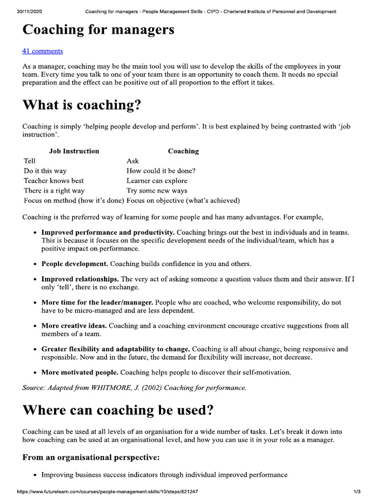 Coaching Tips | PDF