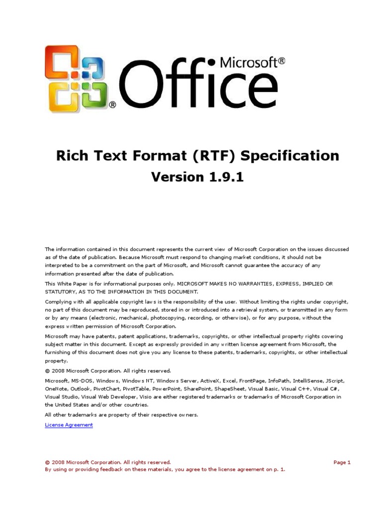Word 2007 RTF Spec 9 | PDF | Microsoft Word | Text