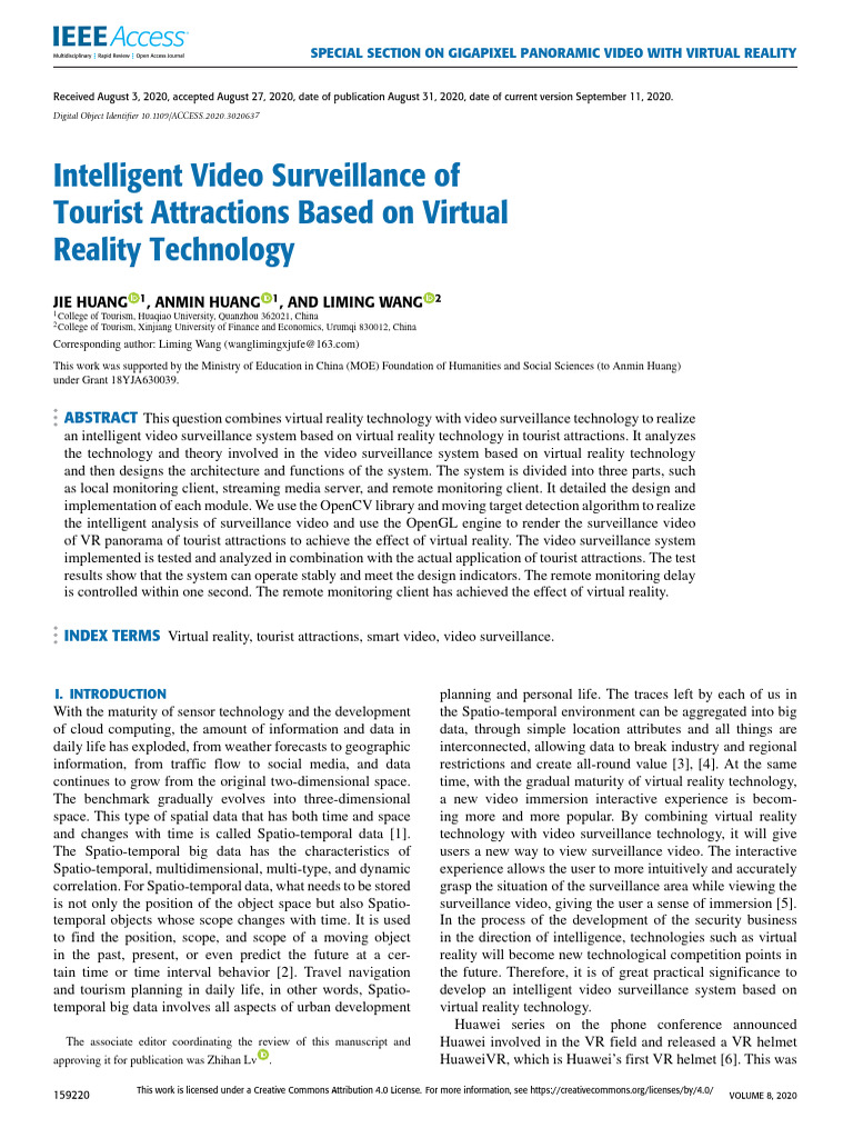 Intelligent Video Surveillance of Tourist Attractions Based On Virtual ...