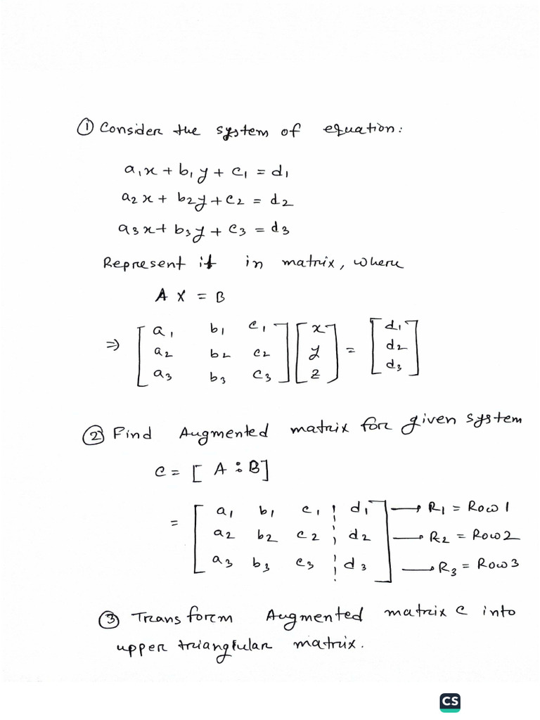 Gauss Jordan Method | PDF