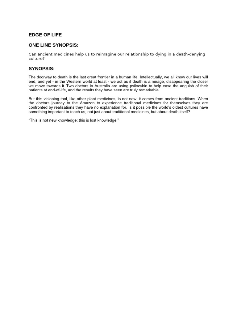 Edge of Life Synopsis PDF