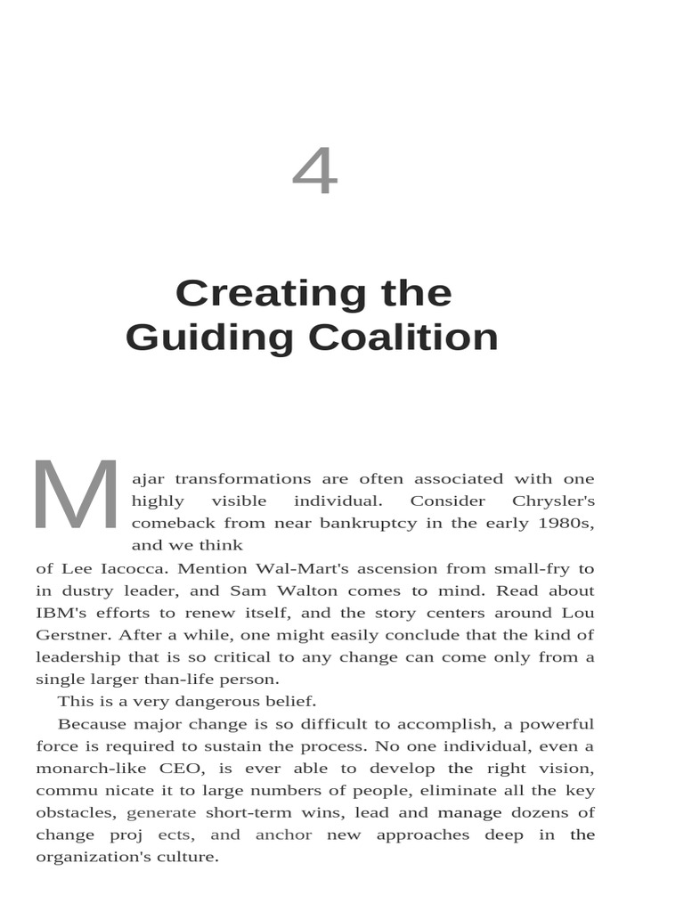 Building Effective Change Coalitions | PDF | Leadership | Goal