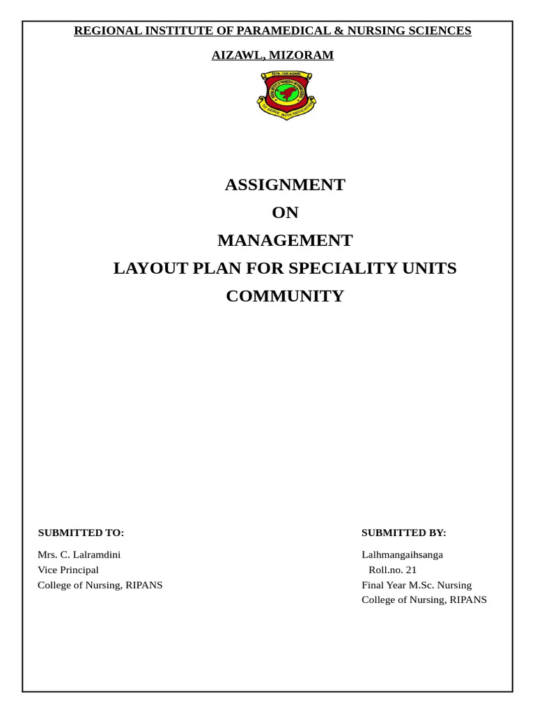 Floor Plan of Urban Health Unit Chetla | PDF | Health Care | Nursing