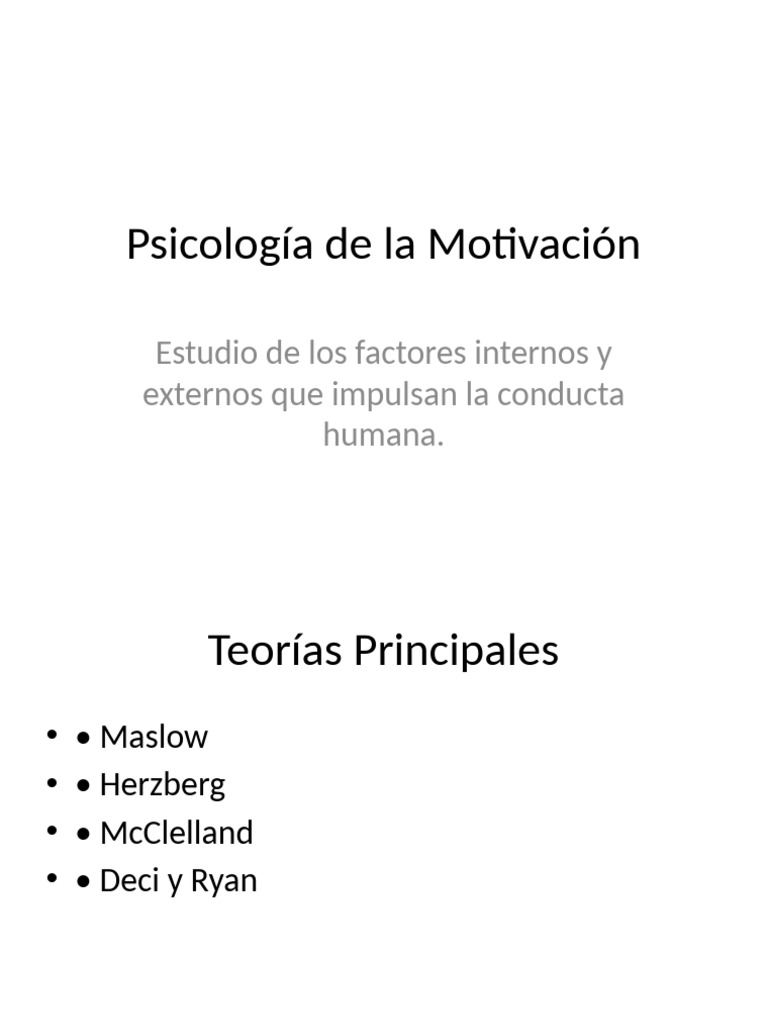 Psicología de la Motivación y Rendimiento | PDF
