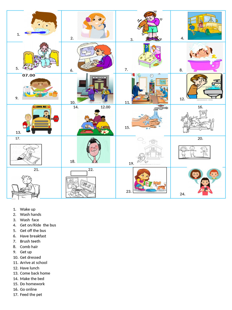 Sınıf Daily Routines | PDF