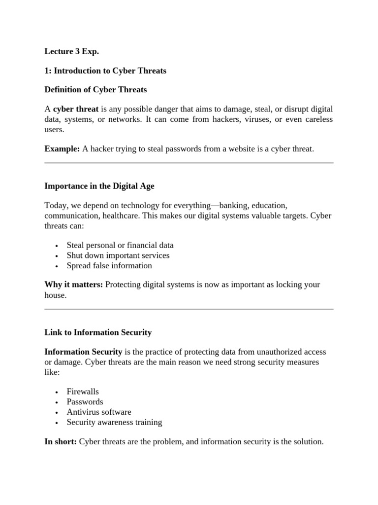 Lecture 3 Exp. | PDF