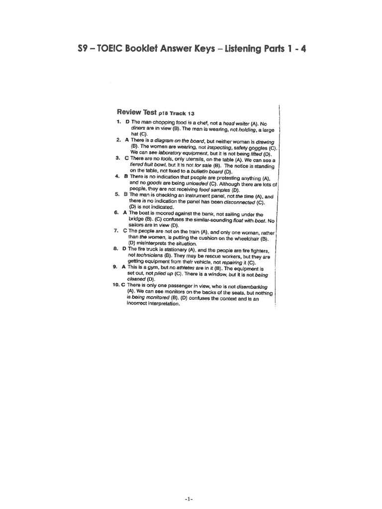 Listening TOEIC Practice AK | PDF