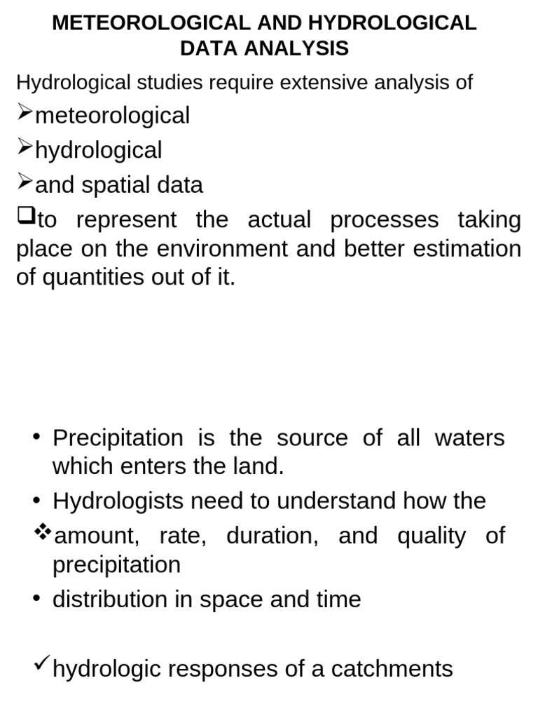 Hydrological Data Analysis Techniques | PDF | Hydrology | Precipitation