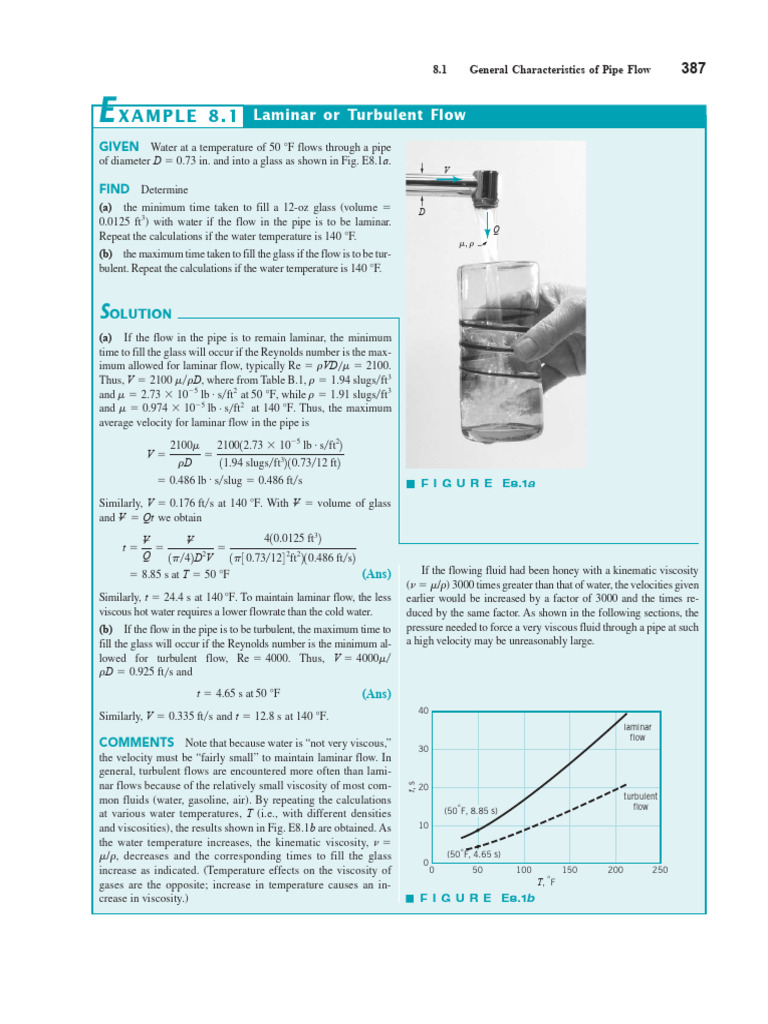 Pipe Flow: Laminar vs Turbulent Timing | PDF | Fluid Dynamics | Laminar ...