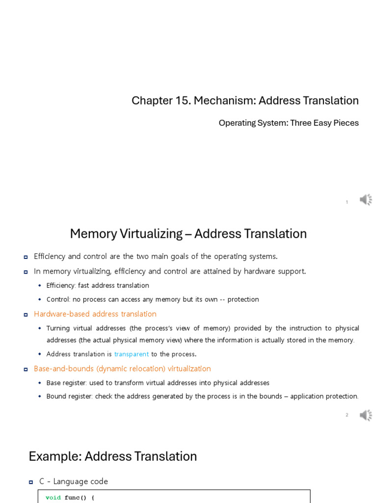 Address Translation in Operating Systems | PDF | Operating System ...