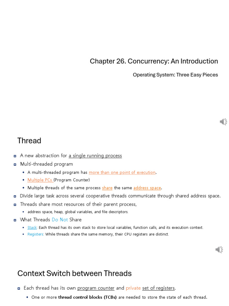 Introduction to Concurrency in OS | PDF | Thread (Computing) | Process ...