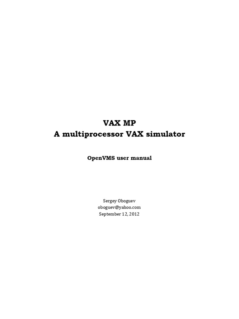 VAX MP OpenVMS User Manual | PDF | Network Interface Controller ...