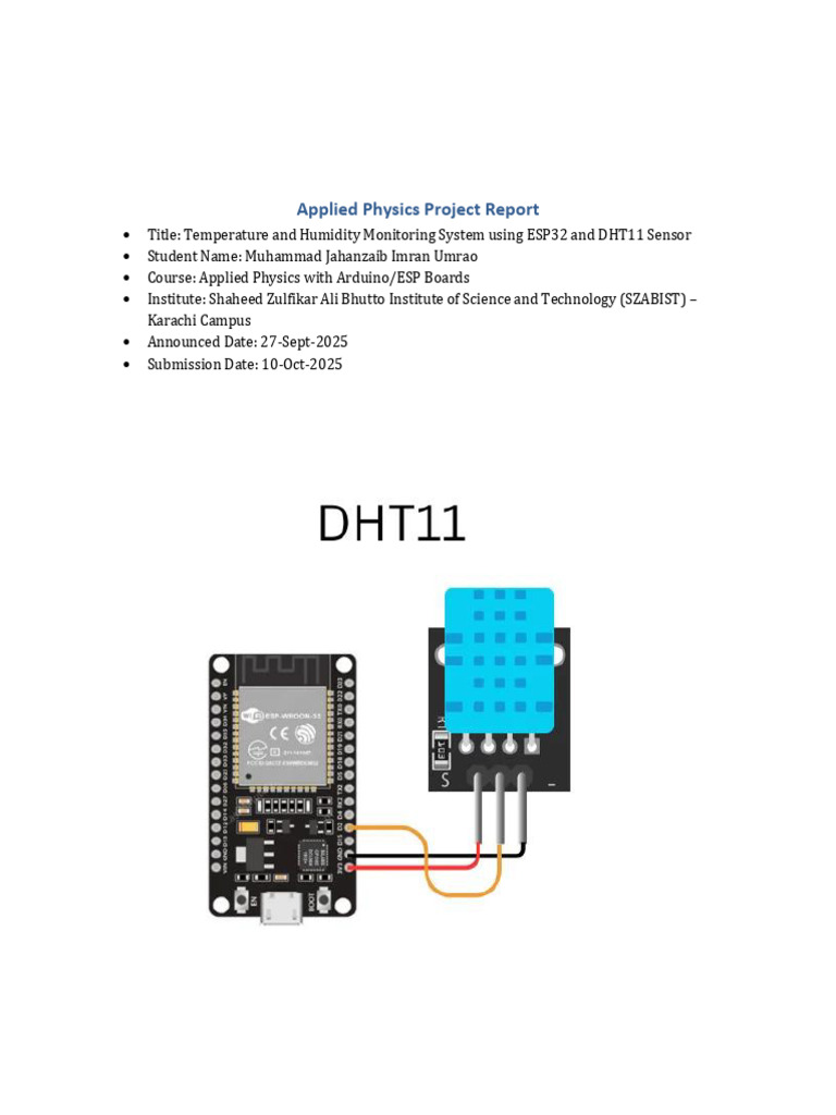 IoT Temperature & Humidity Monitor Project | PDF | Heat | Sensor