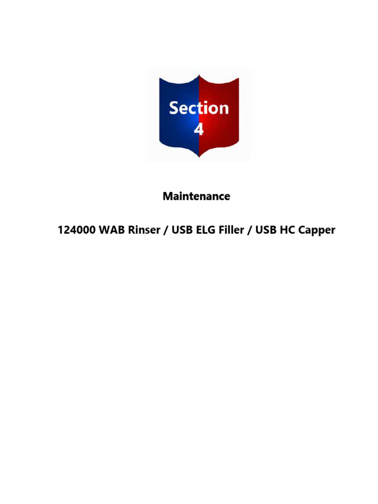 Preventive Maintenance for WAB Rinser & Fillers | PDF | Bearing ...