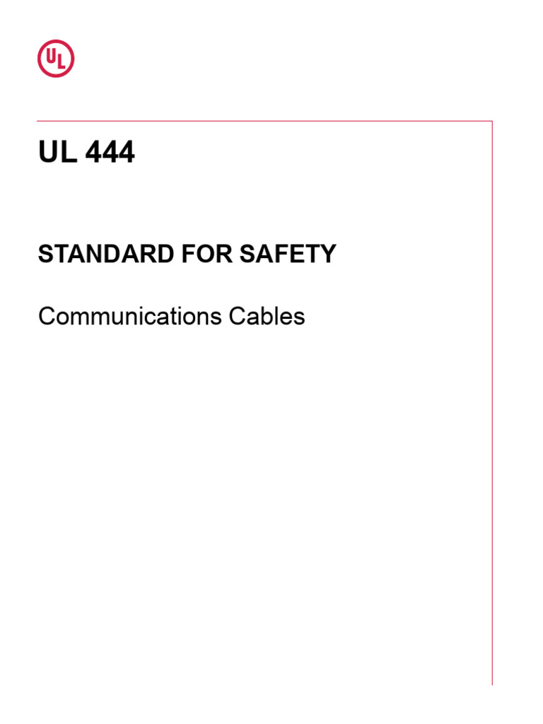 UL 444: Safety Standard Overview | PDF