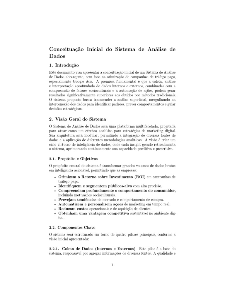 Sistema Avançado de Análise de Dados | PDF | Marketing ...