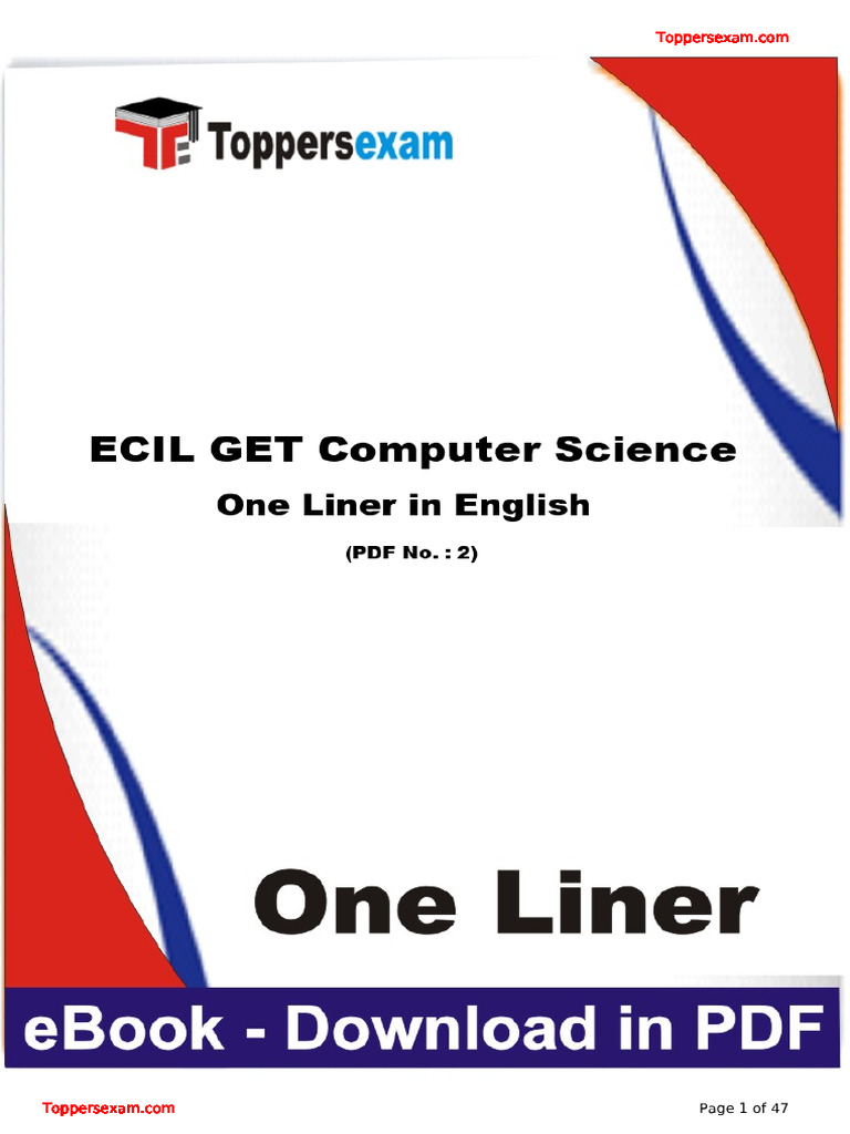 ECIL GET (Computer Science) in English 501 To 1000 | PDF | Computer ...