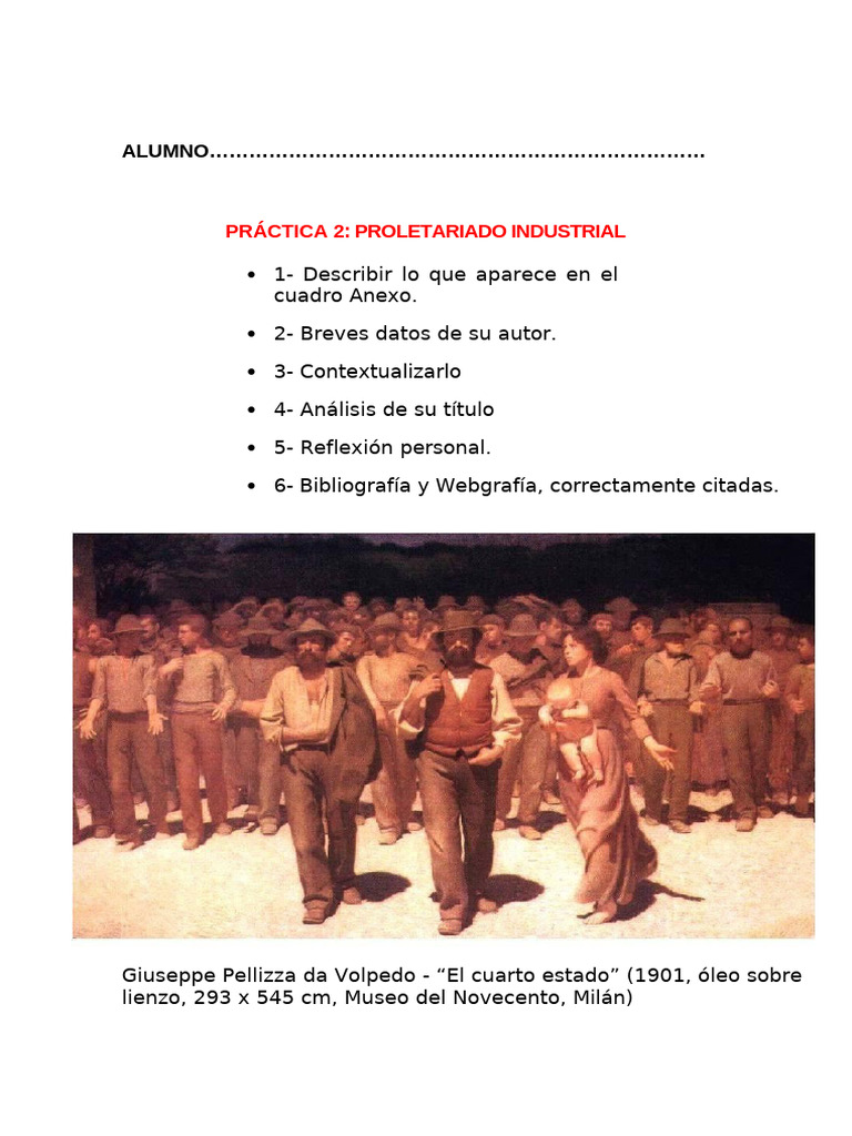 PRACTICA 2º Proletariado | PDF
