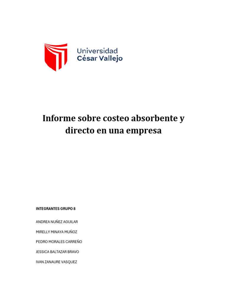 Costeo Absorbente vs. Directo en Imprentas | PDF | Contabilidad | Business