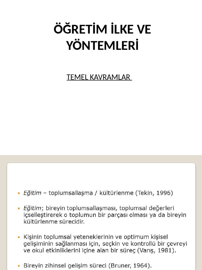 1 ÖYT Temel Kavramlar | PDF