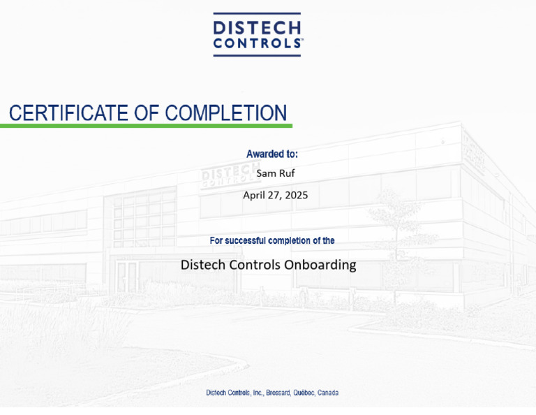 Sam-Ruf DistechControlsOnboarding 2025-04-27 | PDF