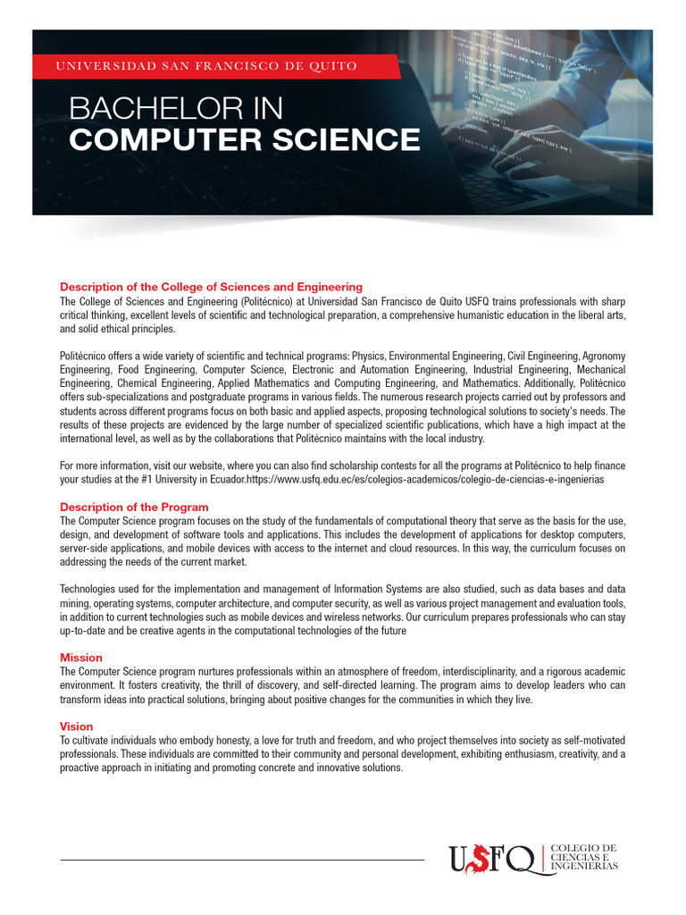 Bachelor in Computer Science Program | PDF | Artificial Intelligence ...