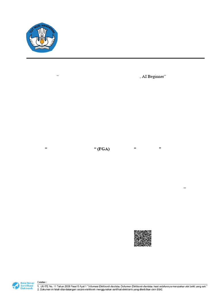 Pelatihan FGA 2025 untuk Lulusan Baru | PDF