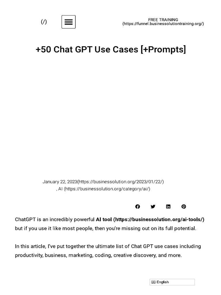 50 Prompts Chatgpt | PDF
