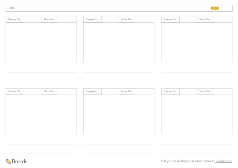 A4 Landscape 6 Storyboard Template | PDF
