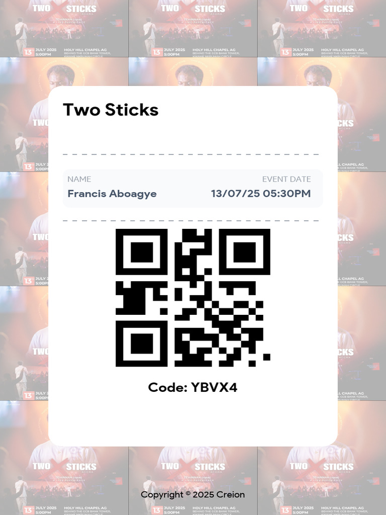 Two Sticks Ticket 1 | PDF