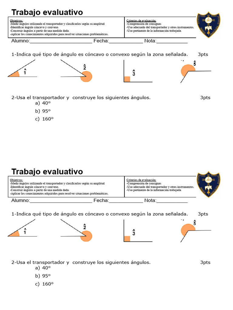 Proyecto de Geometria Angulos Agosto | PDF