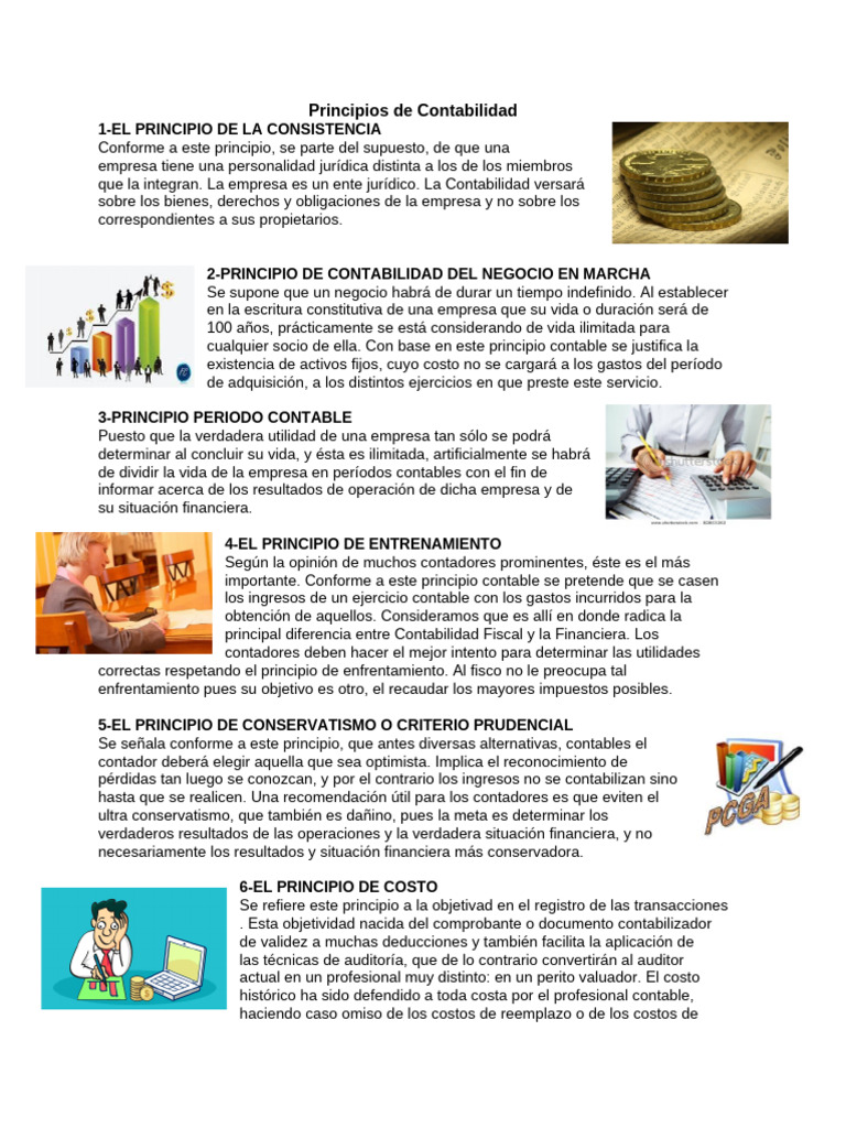 Principios Clave de Contabilidad | PDF | Contabilidad | Estado financiero