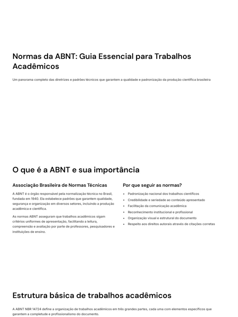Normas ABNT para Trabalhos Acadêmicos | PDF | Abstract (resumo) | Citação