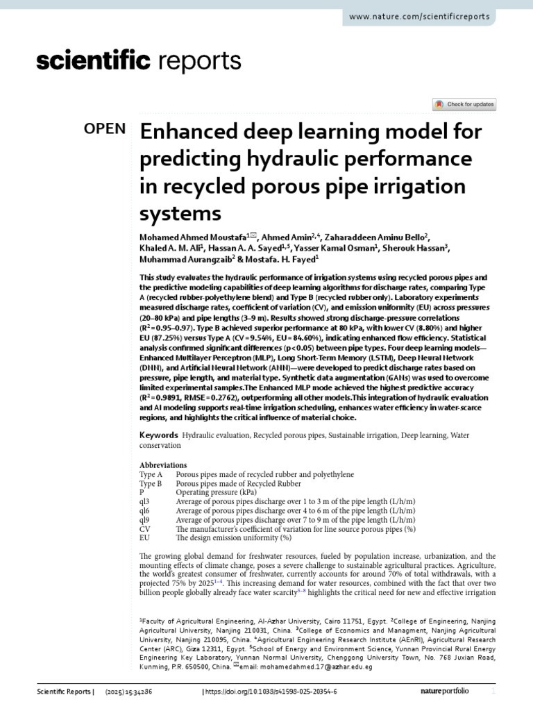 Deep Learning for Recycled Pipe Irrigation | PDF | Deep Learning ...