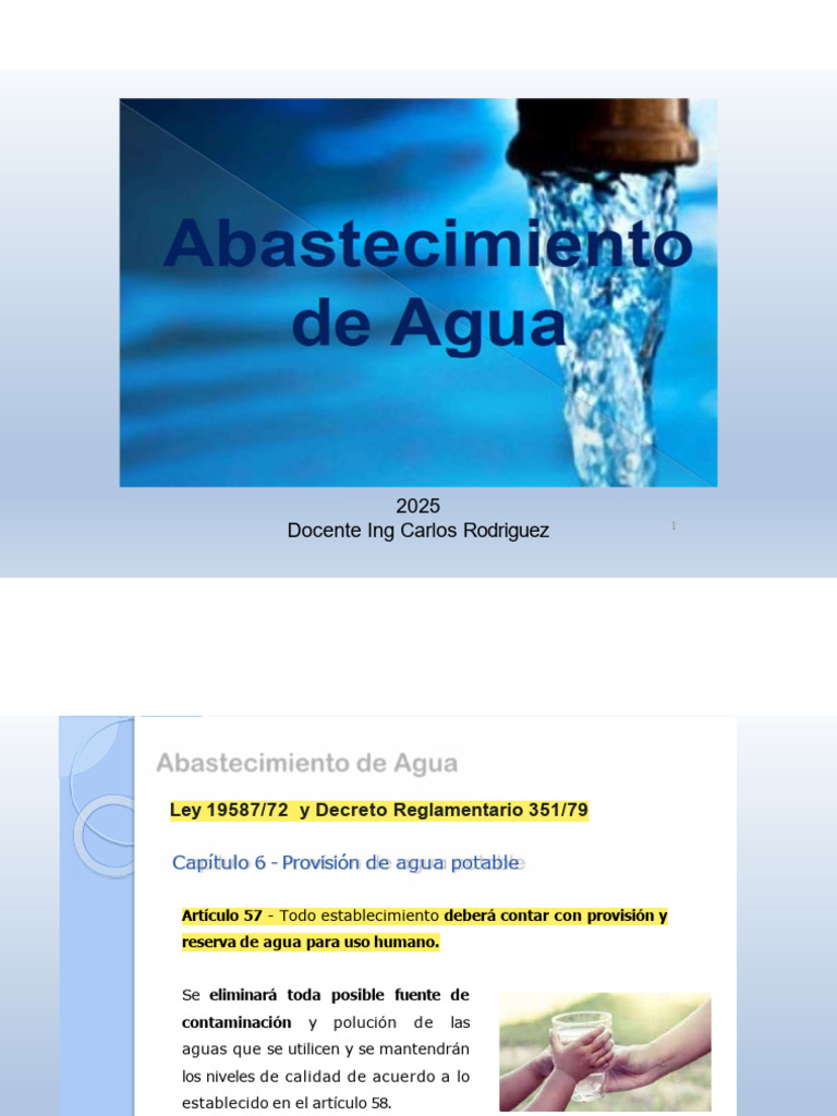 Provisión y Calidad del Agua Potable | PDF | Agua | Agua subterránea