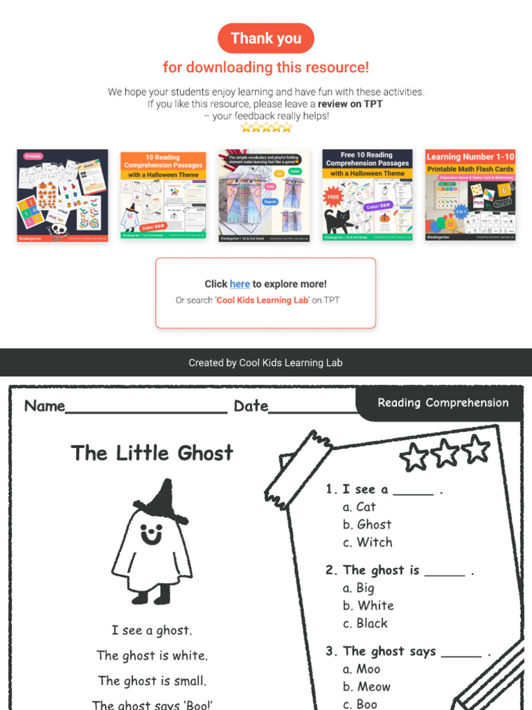 For Downloading This Resource! Thank You | PDF | Trick Or Treating