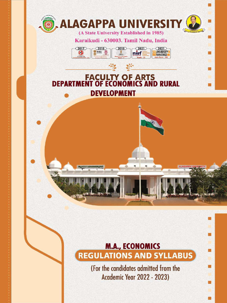 M.A. Economics Regulations & Syllabus | PDF | Thesis | Macroeconomics