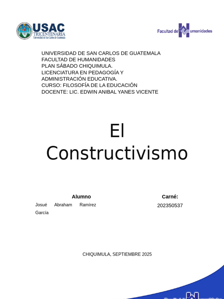Constructivismo 2 | PDF | Constructivismo (filosofía de la educación ...