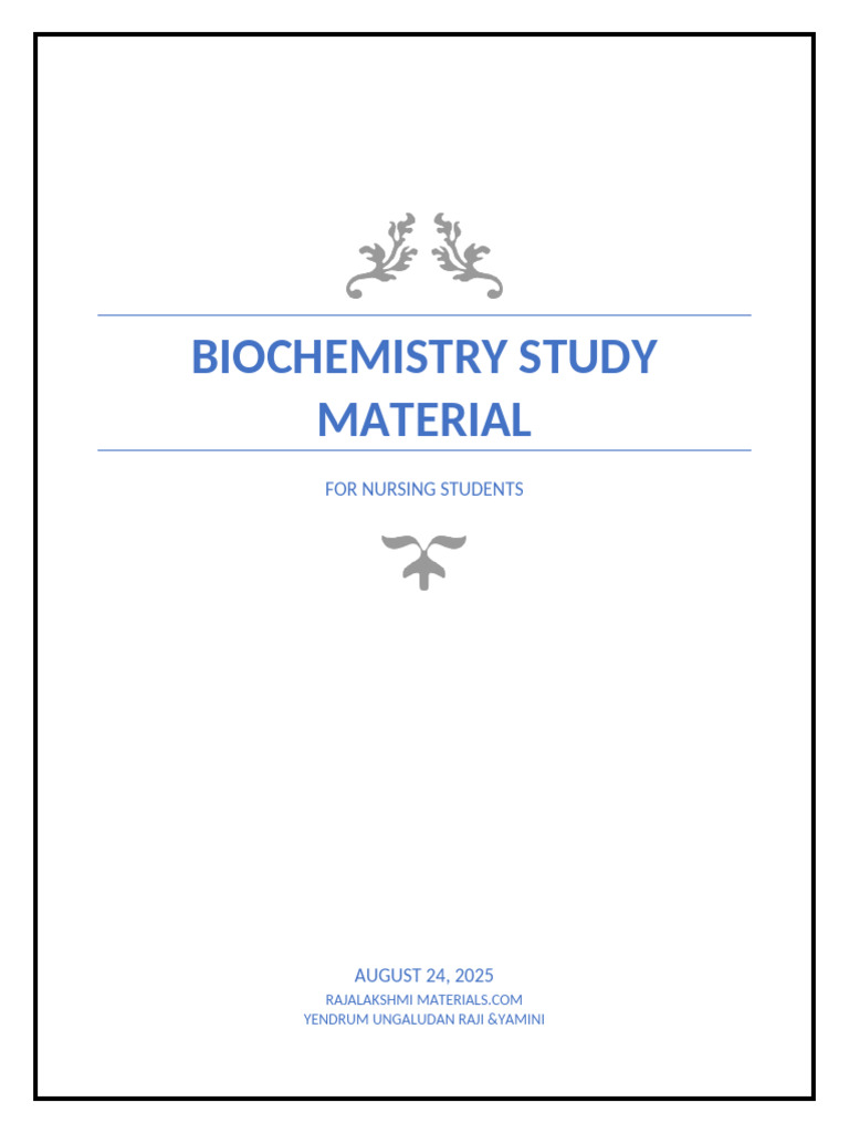 Biochemistry Material | PDF | Cholesterol | Lipoprotein