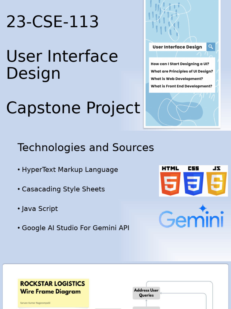 User Interface Design Capstone Project | PDF